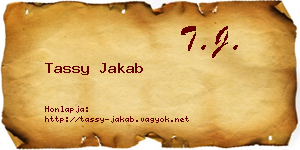 Tassy Jakab névjegykártya